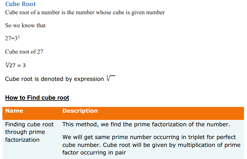 Cubes and Cube Roots Formulas for Class 8 Q3