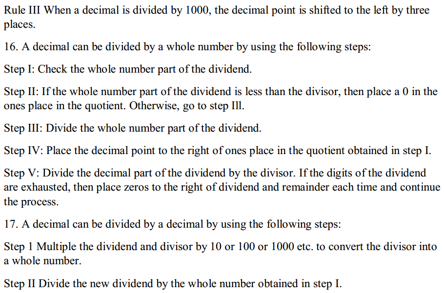 Fractions and Decimals Formulas for Class 7 Q7