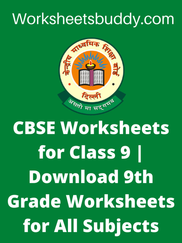 CBSE Worksheets For Class 9 WorkSheets Buddy